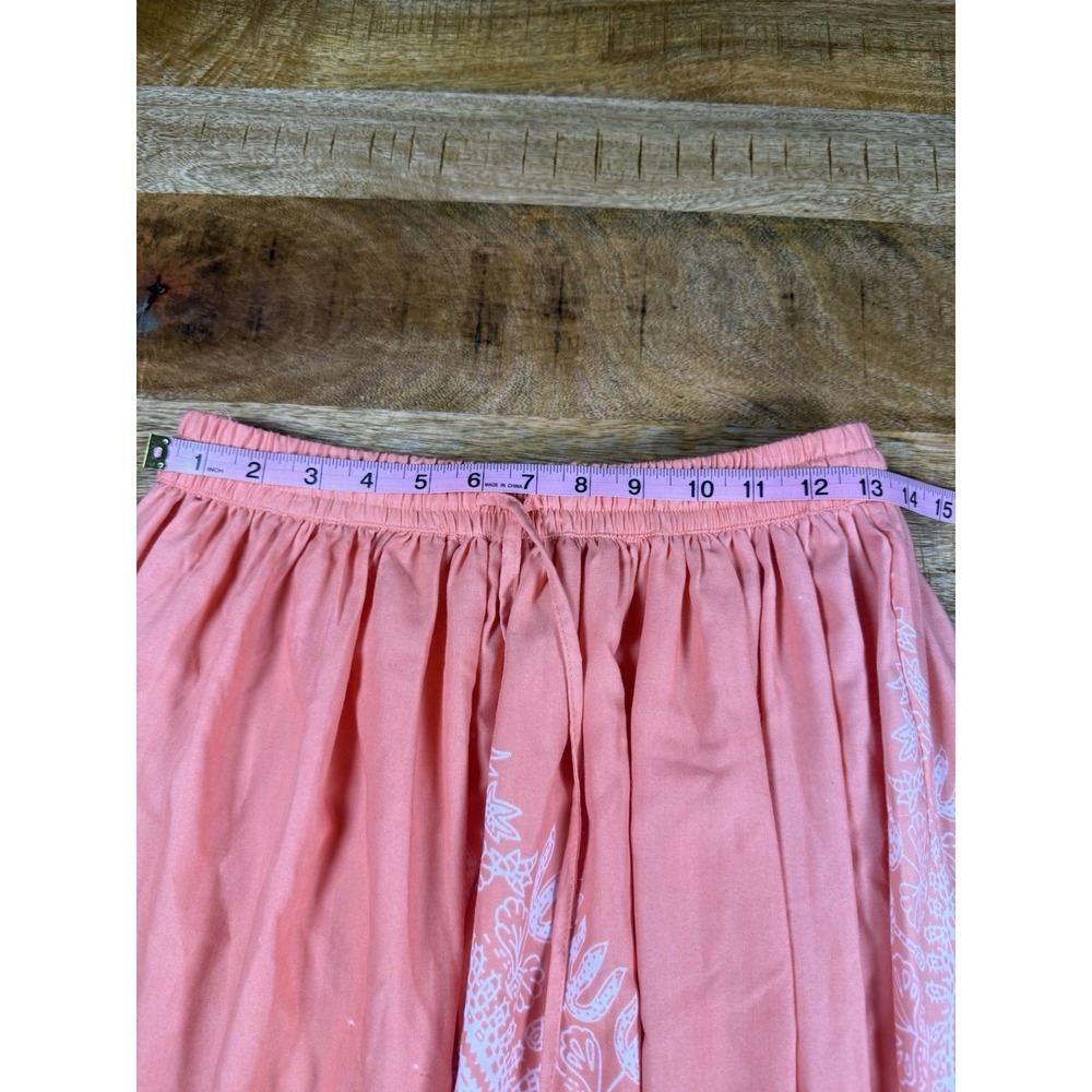 Gypsie Blu Boho Maxi Skirt Small Coral Festival Beach Hippie Cottagecore - Picture 6 of 8